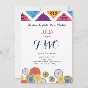 Feierliches mexikanisches Papier Fan Kaktus 2. Geb Einladung