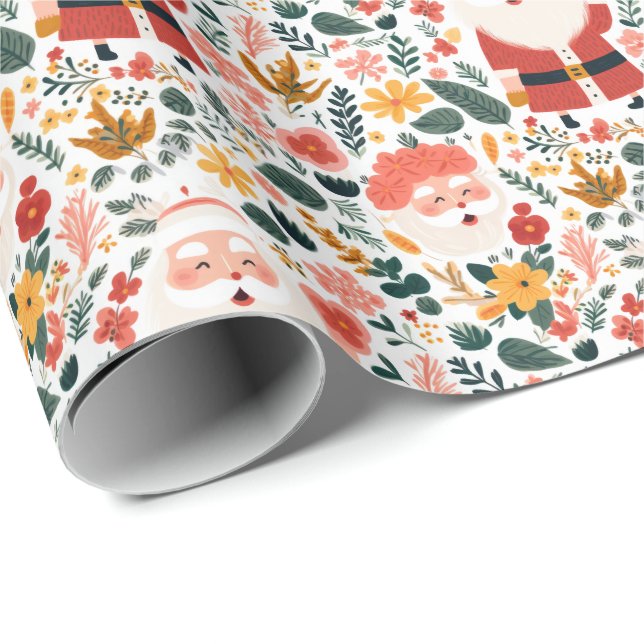 Feierliches Weihnachtsmuster Geschenkpapier (Rolleneckpunkt)