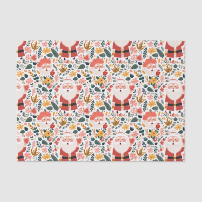 Feierliches Weihnachtsmuster Seidenpapier (Vorderseite)