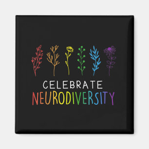 FEIERLICHKEIT NEURODIVERSITY Autismus Blume Magnet