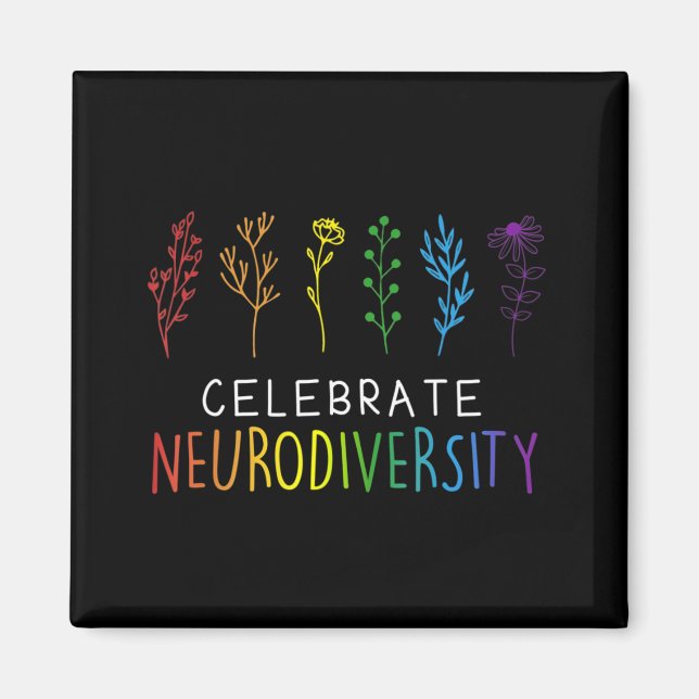 FEIERLICHKEIT NEURODIVERSITY Autismus Blume  Magnet (Vorne)