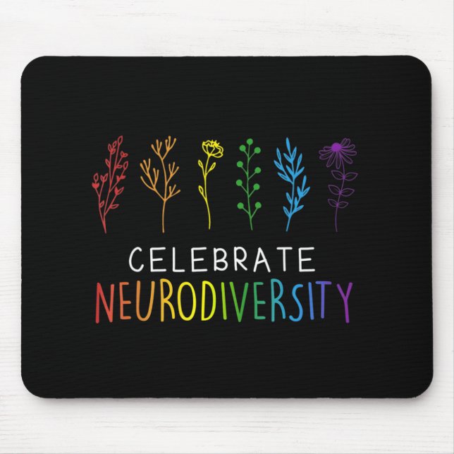 FEIERLICHKEIT NEURODIVERSITY Autismus Blume Mousepad (Vorne)