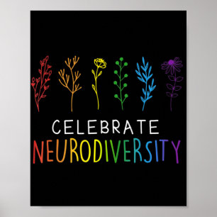 FEIERLICHKEIT NEURODIVERSITY Autismus Blume  Poster