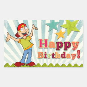Feierlichkeit zum Geburtstag Rechteckiger Aufkleber
