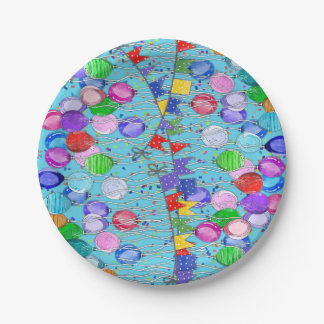 Feierlichkeiten Ballons und Banner Pappteller