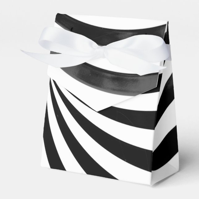 Feierlichkeiten Black & White Gunst Geschenkboxen Geschenkschachtel (Vorderseite)