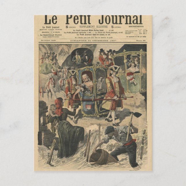 Feierlichkeiten der Stadt Paris Einladungspostkarte (Vorderseite)