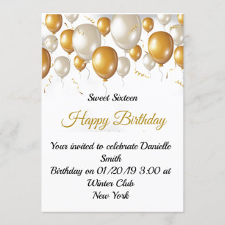 Feierlichkeiten Geburtstagsballons Einladung