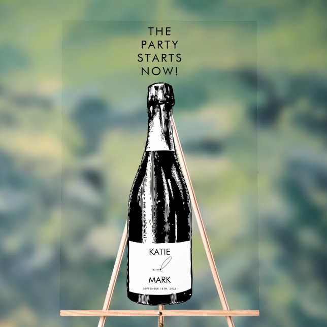 Feierlichkeiten Party beginnt jetzt Begrüßung Acrylschild (Neutral)