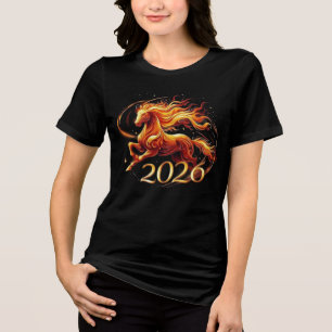 Feierlichkeiten zum chinesischen Jahr des Pferdes  Tri-Blend Shirt