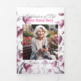 Feierlichkeiten zum Gedenktag der Beerdigung Dreifach Gefaltete Ankündigung