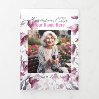 Feierlichkeiten zum Gedenktag der Beerdigung Dreifach Gefaltete Ankündigung