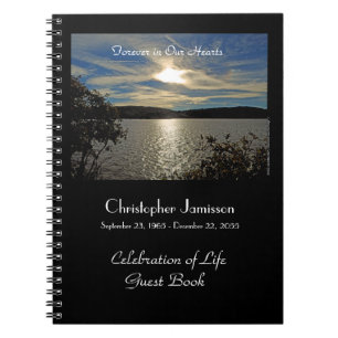 Feierlichkeiten zum Life Guest Book Sunset am Utah Notizblock