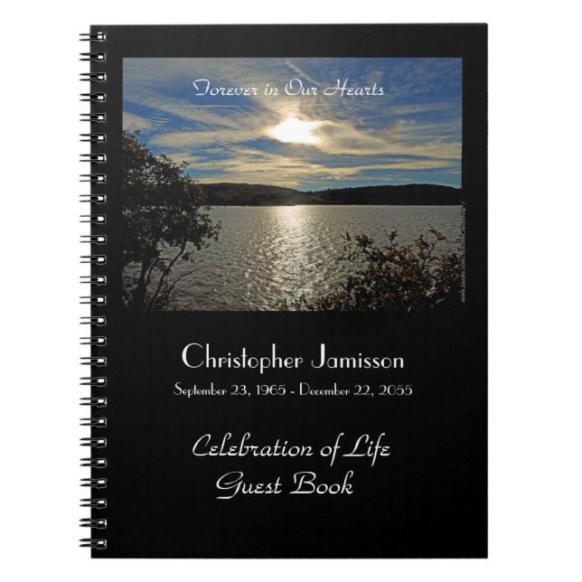 Feierlichkeiten zum Life Guest Book Sunset am Utah Notizblock (Vorderseite)