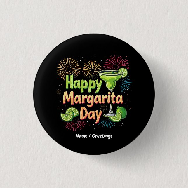 Feierlichkeiten zum Margarita-Tag Button (Vorderseite)