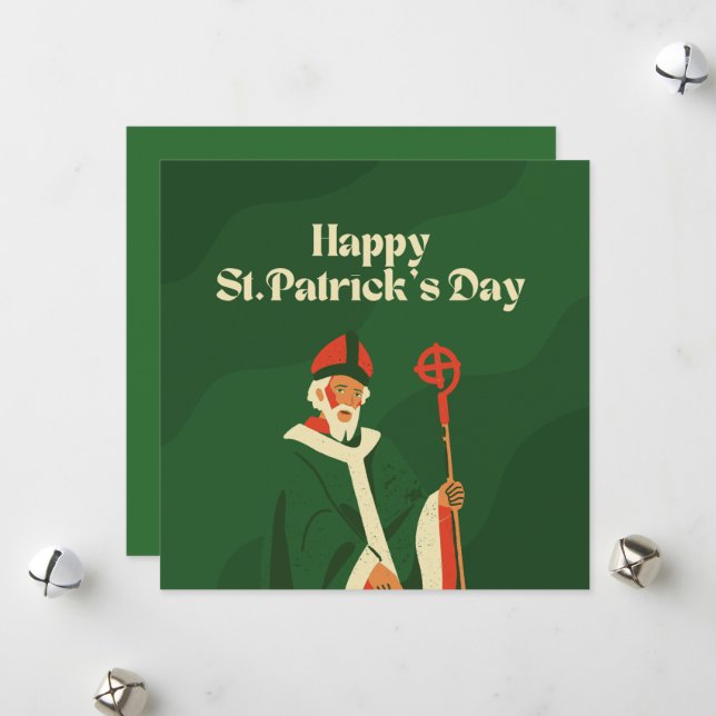 Feierlichkeiten zum St. Patrick's Day Feiertagskarte (Vorderseite/Rückseite Beispiel)