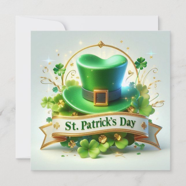 Feierlichkeiten zum St. Patrick's Day Feiertagskarte (Vorderseite)