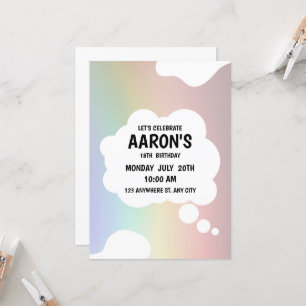 Feiern 18. Geburtstag Blended Colors Black Text Einladung