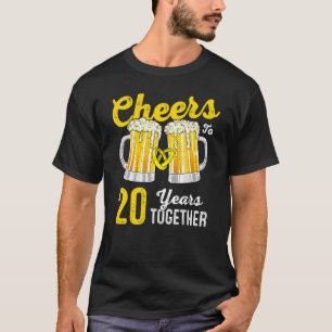 Feiern 20 Jahre zusammen 20. Hochzeitstag T-Shirt