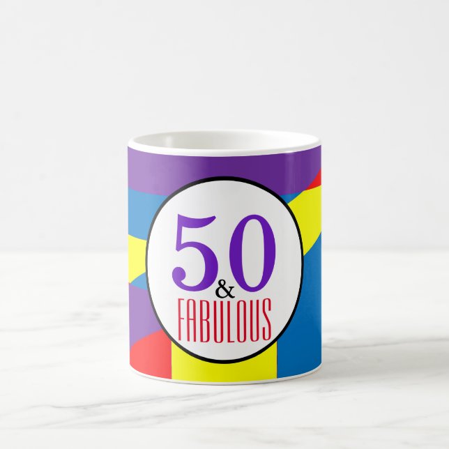 Feiern 50 und Fabulous Kaffeetasse (Mittel)