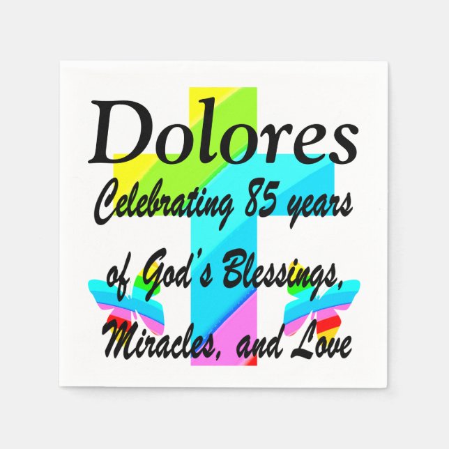 FEIERN 85 JAHRE DER WAREN LIEBE NAPKINS SERVIETTE (Vorderseite)