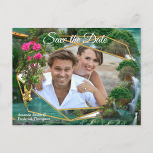 Feiern am magischen Fantasy-See Ankündigungspostkarte