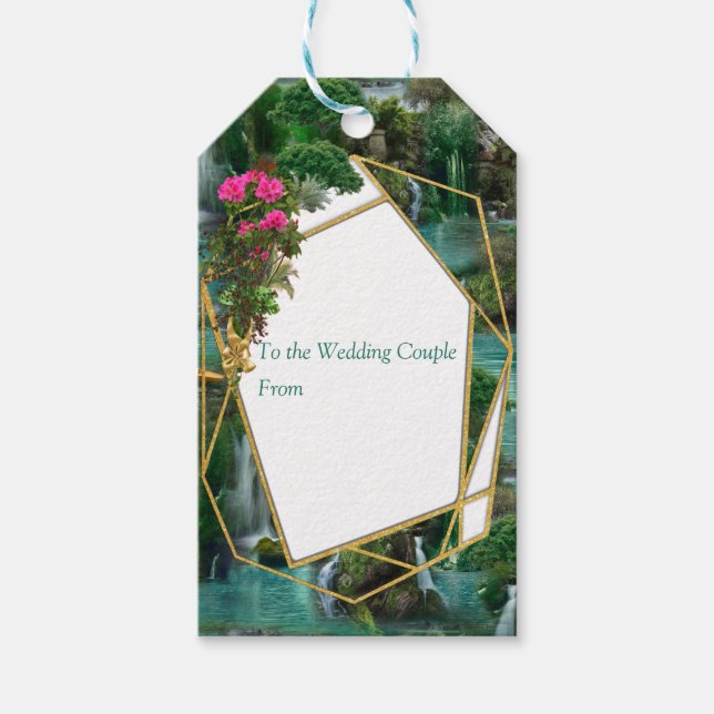 Feiern am magischen Fantasy-See Geschenkanhänger (Vorderseite)