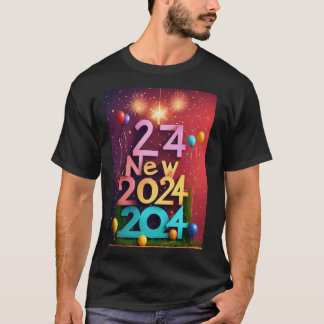 Feiern bis 2024: Die Freude des Neujahrs in jeder T-Shirt