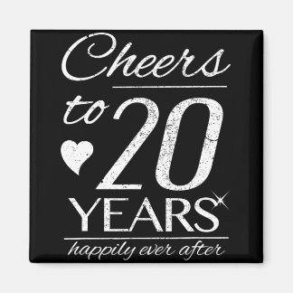 Feiern bis 20 Jahre Verheiratete Paare 20. Hochzei Magnet