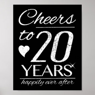 Feiern bis 20 Jahre Verheiratete Paare 20. Hochzei Poster