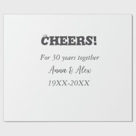 Feiern bis 30 Jahre zusammen Jubiläum geben den Na Geschenkpapier