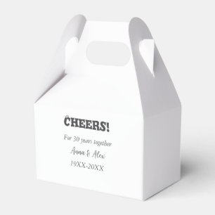 Feiern bis 30 Jahre zusammen Jubiläum geben den Na Geschenkschachtel