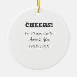 Feiern bis 30 Jahre zusammen Jubiläum geben den Na Keramik Ornament