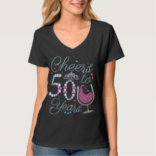 Feiern bis 50 Jahre 50. Geburtstagsparty Frauen V- T-Shirt
