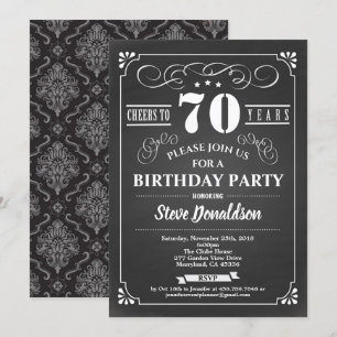Feiern bis 70 Jahre 70. Geburtstagsparty Einladung