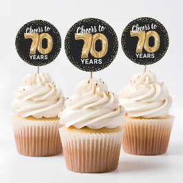 Feiern bis 70 Jahre Erwachsene Geburtstag Runder Aufkleber