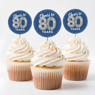 Feiern bis 80 Jahre Erwachsene Geburtstag Runder Aufkleber