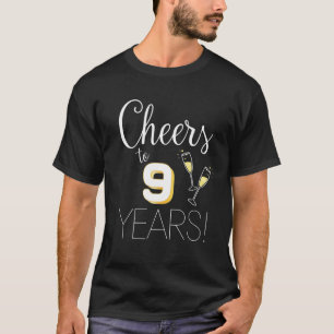 Feiern bis 9 Jahre Verheiratete Paare Champagner-A T-Shirt