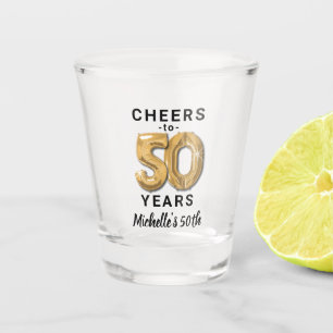Feiern bis fünfzig Jahre Geburtstagsschussglas Schnapsglas