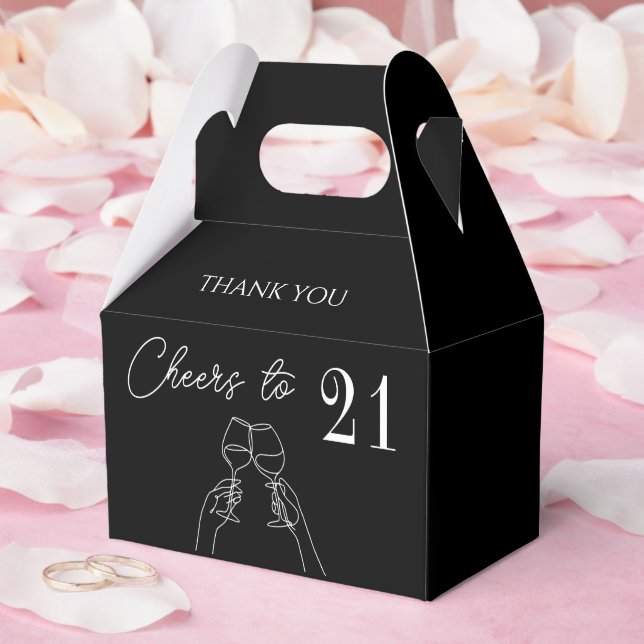 Feiern bis zum 21. Geburtstag elegant Geschenkschachtel (Hochzeit)