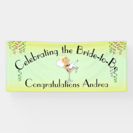 Feiern der Blond Bridge zum Duschen / Party Banner