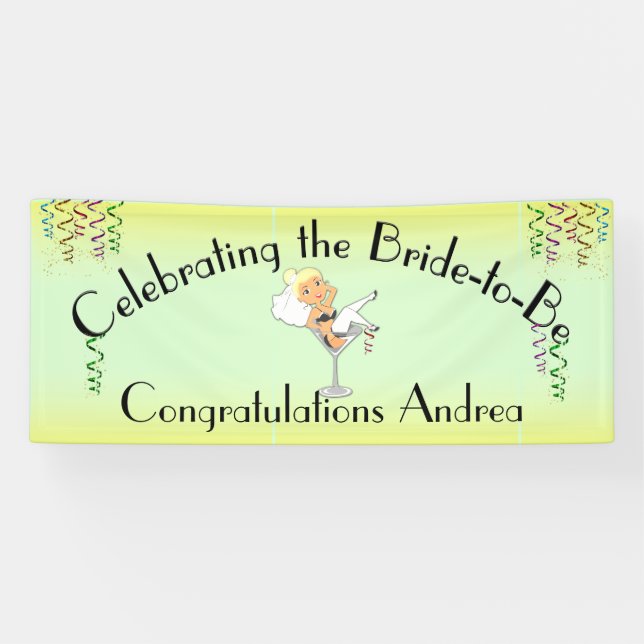 Feiern der Blond Bridge zum Duschen / Party Banner (Horizontal)