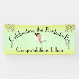 Feiern der Brünetten Braut zum Duschen /Party Banner