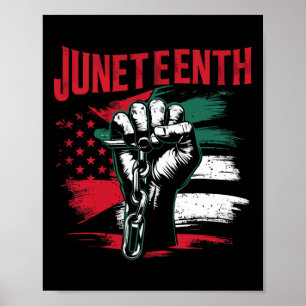 Feiern der Juneteenth Black Freedom African Ameri Poster