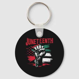 Feiern der Juneteenth Black Freedom African Ameri Schlüsselanhänger