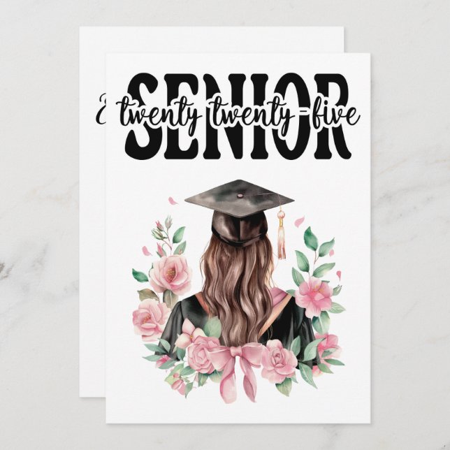 Feiern der Klasse 2025 Karte (Vorne/Hinten)