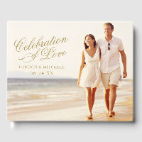 Feiern der Liebe Elegantes Gold Wedding Foto