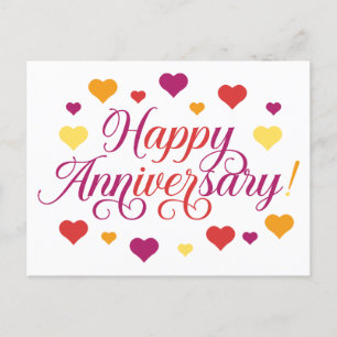 Feiern der Liebe: glücklicher Jahrestag Postkarte