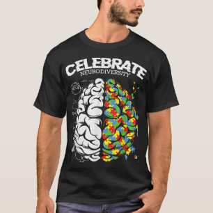 Feiern der Neurodivergenz ADHD-Hirnautismus-Unters T-Shirt