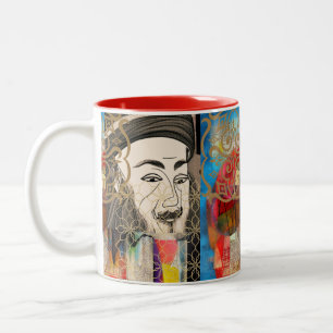 Feiern der Rumi-Tasse Zweifarbige Tasse